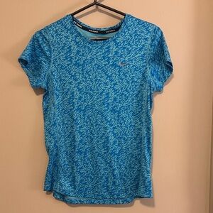 Nike Dri Fit Women's Short Sleeve Blue Running Tee size Small